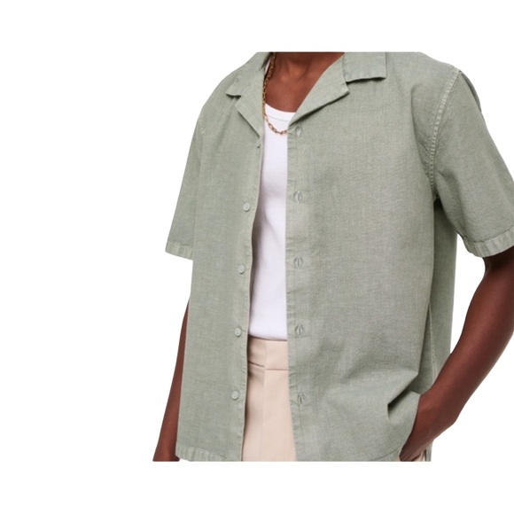 Abercrombie & Fitch Other - Abercrombie & Fitch Camp Collar Summer Linen Blend Textured Shirt NWT Size S